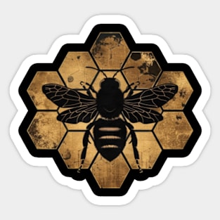 Hardworking Bees In Meadows Sticker